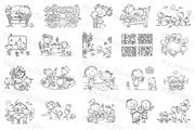 Coloring book cartoon kids bundle, an Illustration by Bubert Art (Thumbnail 2 of 4)