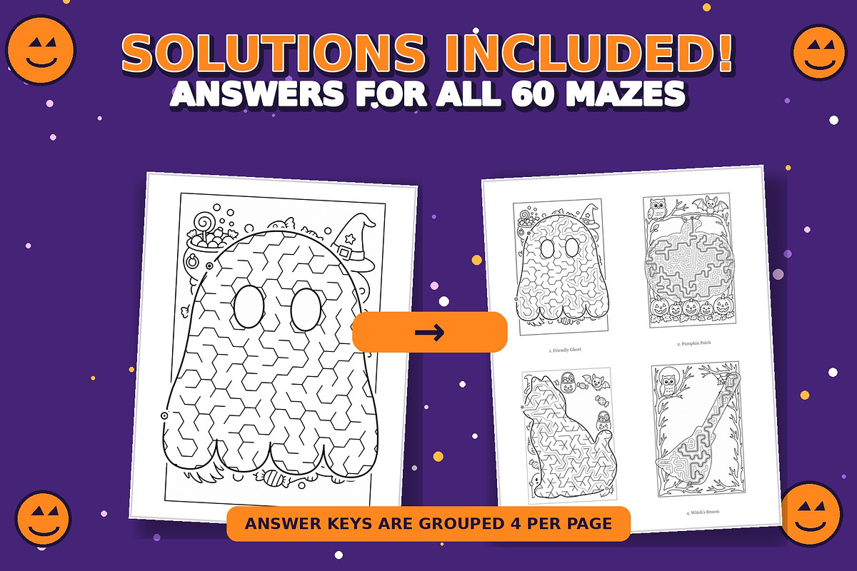 60 Halloween Mazes for Kids, a Seasonal Illustration by Dreamy Little Graphics (Photo 4 of 7)