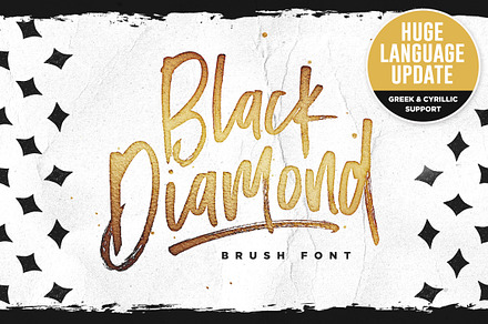 Black Diamond Brush Font, a Script Font by Sam Parrett
