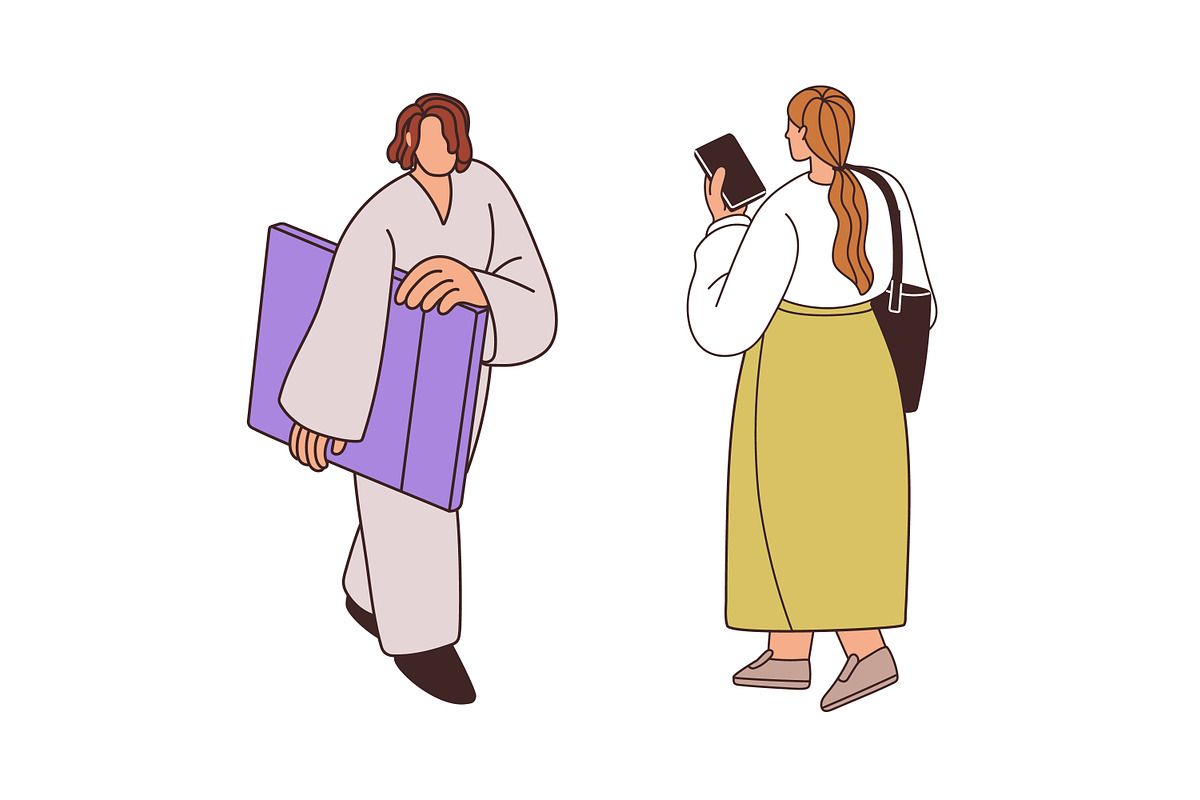 People walking on street set, a Person Illustration by Good Studio (Photo 6 of 10)