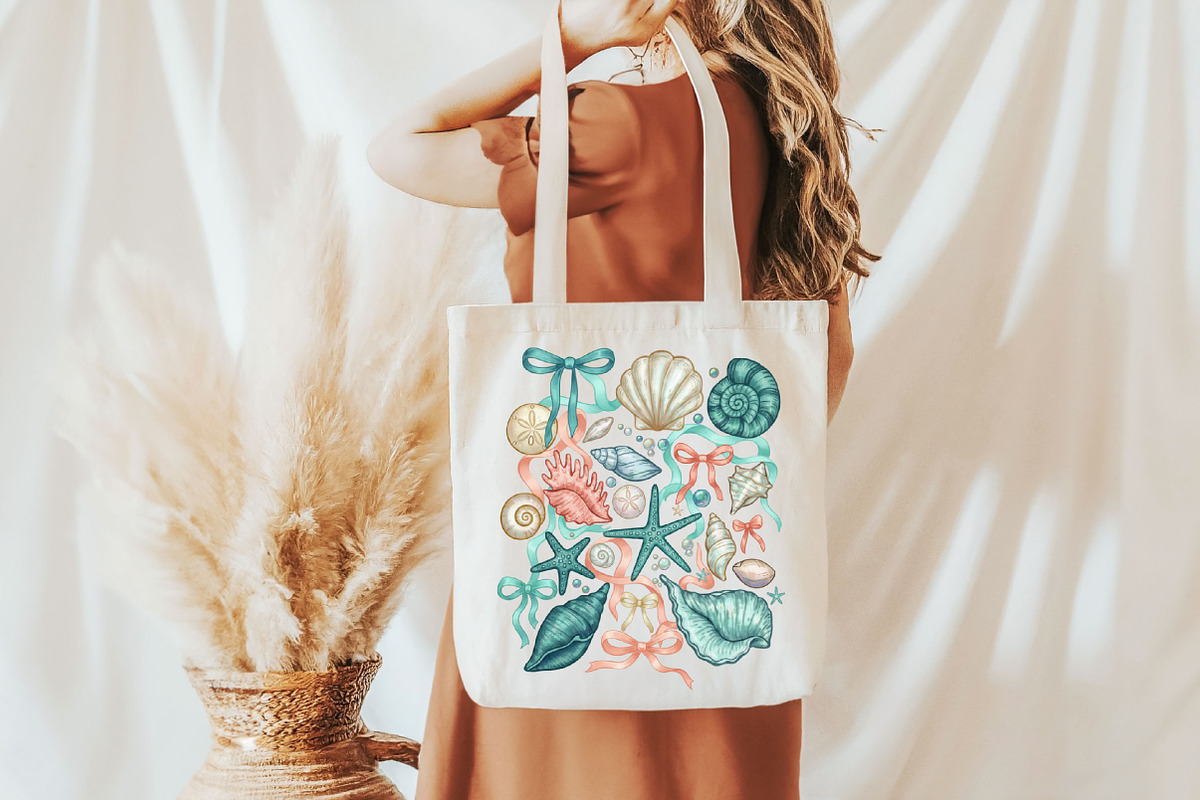 Coquette Seashell Coastal Summer PNG, an Illustration by Designking (Photo 4 of 6)