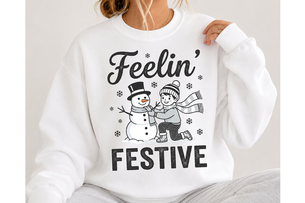 Feelin' Festive Christmas PNG, a Seasonal Illustration by DreamCafeArt (Photo 4 of 7)