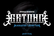 Getohc - Artdeco Font, a Blackletter Font by Iqsiart Studio (Thumbnail 1 of 6)