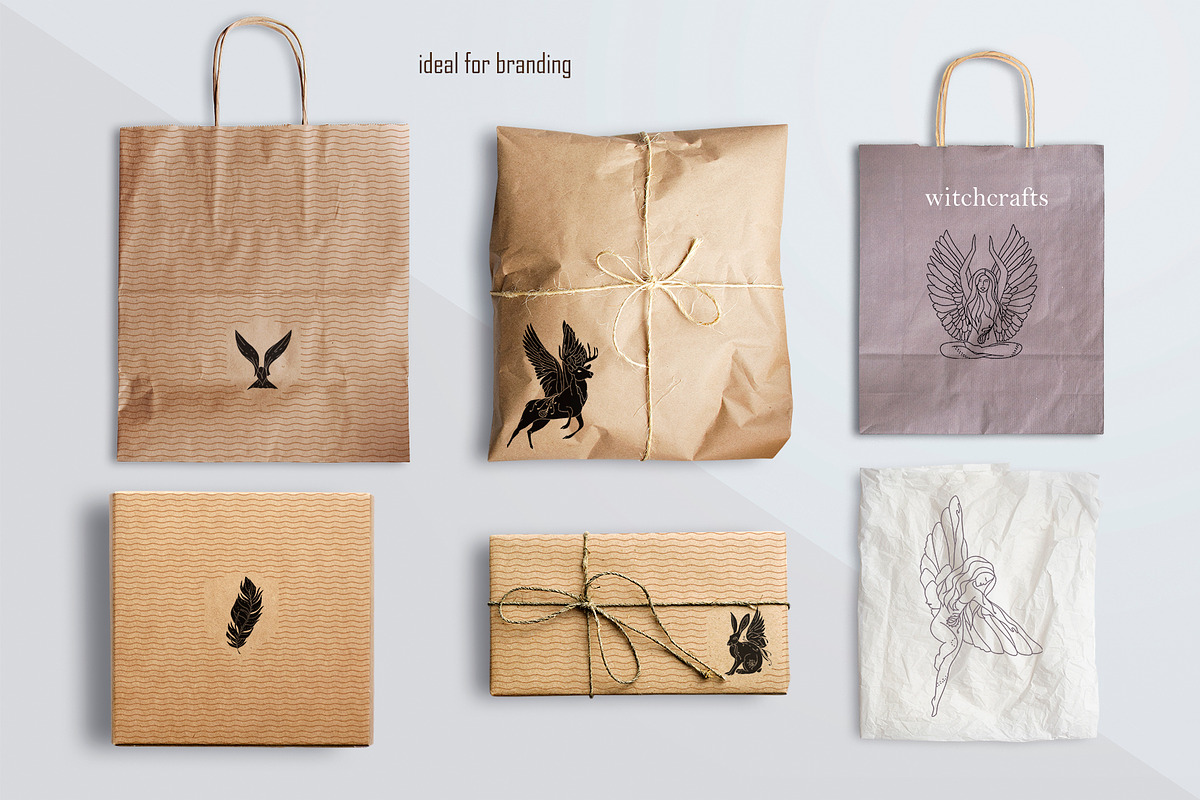 CELESTIAL ANGELS.LINE ART COLLECTION, an Animal Illustration by ArtOLB (Photo 10 of 12)