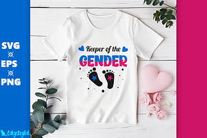 Keeper Of The Gender Baby Shower SVG