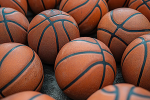 Basketballs arranged in a sports facility for practice and train, a Sports & Recreation Photo by AlyaAnd