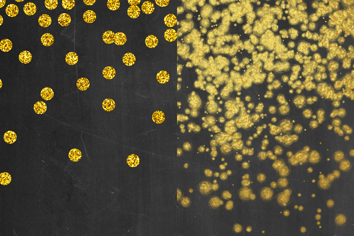 Gold confetti borders, a Pattern Graphic by Paper Farms (Photo 2 of 5)