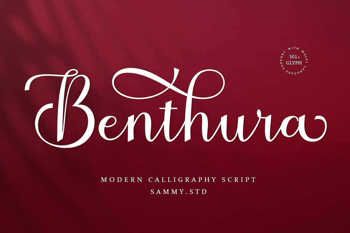 Benthura Script, a Script Font by Sammy Std (Photo 12 of 12)