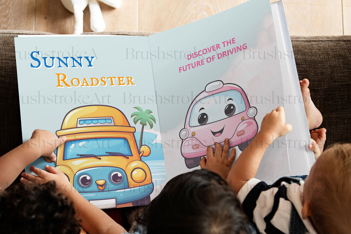 Cute Car Clipart, Yellow Car, Kawaii, a Transportation Illustration by BrushstrokeArtGB (Photo 8 of 9)