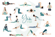 Yin Yoga postures bundle, an Illustration by Sunnyfields (Thumbnail 1 of 4)