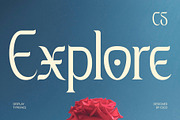 CS Explore – Decorative Font, a Serif Font by Craft Supply Co. (Thumbnail 1 of 8)