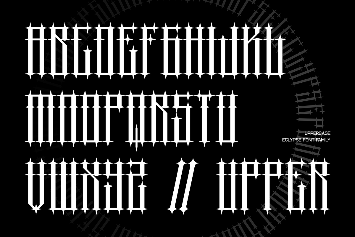 Eclypse Font Family, a Symbol Font by Font For Zula™ (Photo 3 of 11)