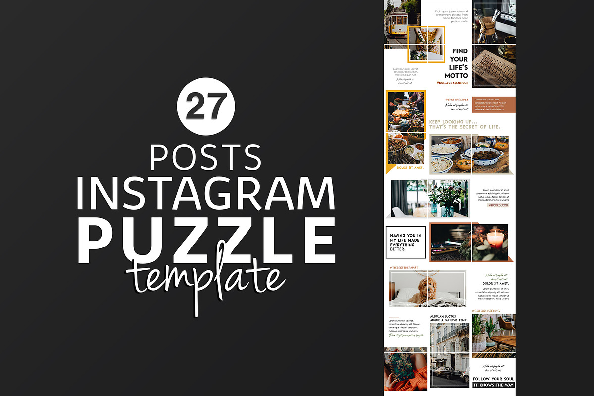 Instagram Puzzle Template Lifestyle, a Social Media Template by illycreative (Photo 1 of 7)