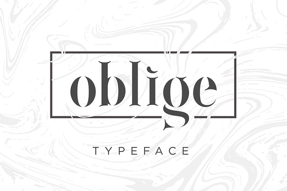 Oblige Font preview 8