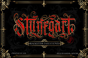 Stunegart FONT + Decorative, a Blackletter Font by dansdesign (Thumbnail 1 of 7)