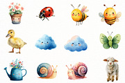 Happy Spring Clipart, an Illustration by Designworld (Thumbnail 4 of 7)