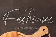 Fashiones, a Script Font by operatype.co (Thumbnail 1 of 15)