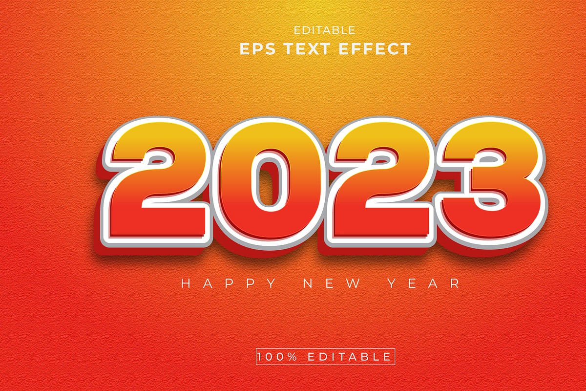 2023 New Year 3d text effect Bundle, a Layer Style Add-On by Mondols Graphic (Photo 11 of 11)