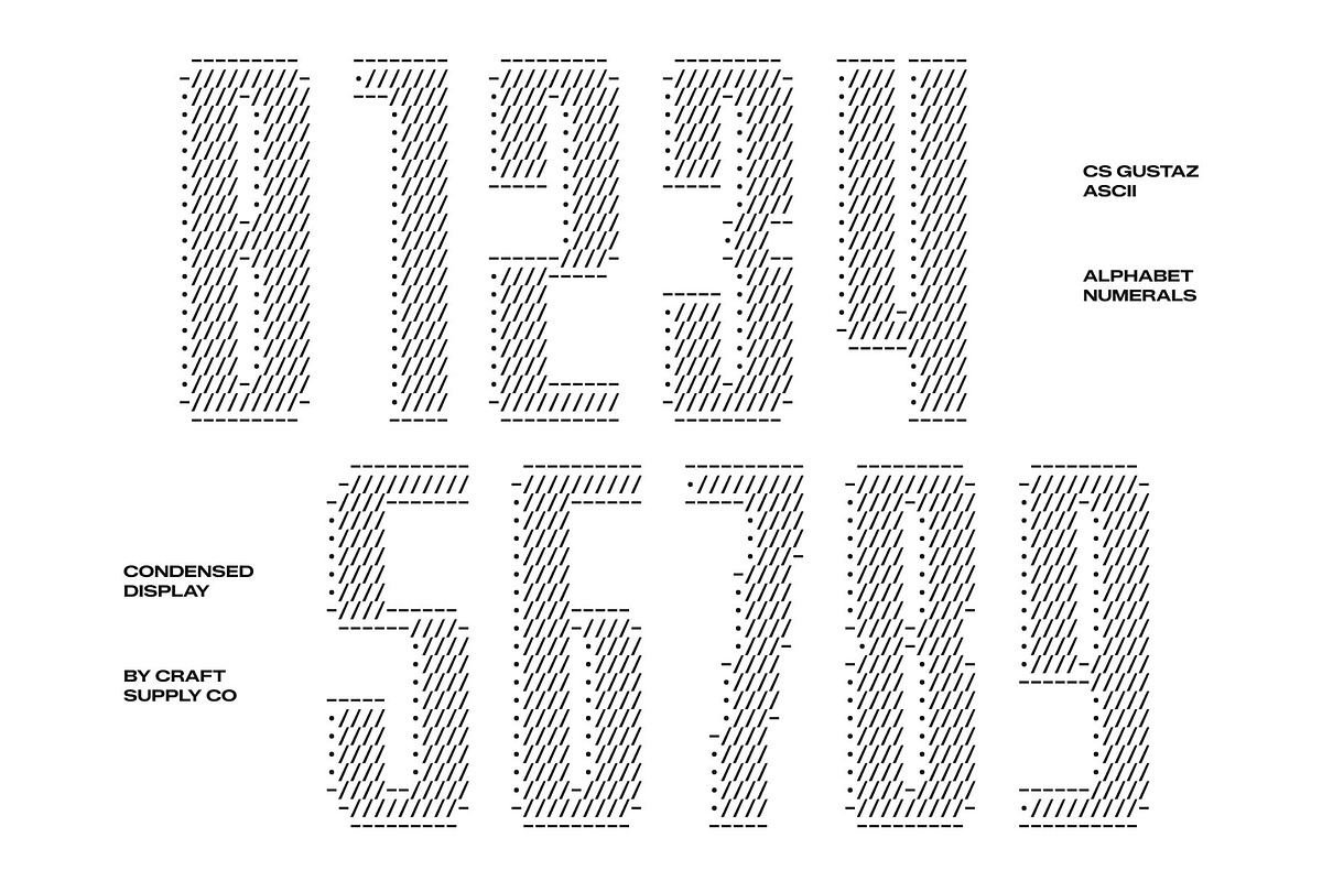CS Gustaz Ascii, a Sans Serif Font by Craft Supply Co. (Photo 5 of 8)
