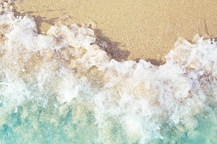 Soft waves with foam containing sand, sea, and foam, a Nature Photo by Olga_Z