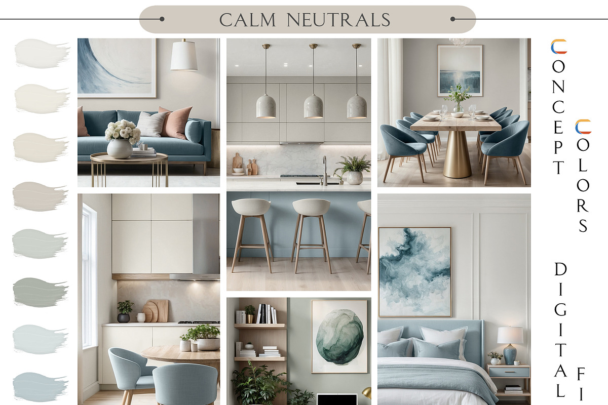 SW Calm Neutrals Home Paint Palette, a Presentation Template by CONCEPT COLORS (Photo 3 of 9)