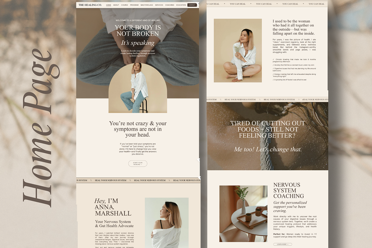Squarespace Minimal Coach Website