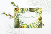 Avocado Watercolor Collection., a Decorative Illustration by VetaDesign (Thumbnail 8 of 8)