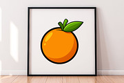Cartoon Clementine Clipart Set, a Food Illustration by newminddesign (Thumbnail 5 of 8)