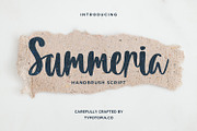 Summeria Handbrush Script Fonts, a Script Font by edukka (Thumbnail 1 of 8)