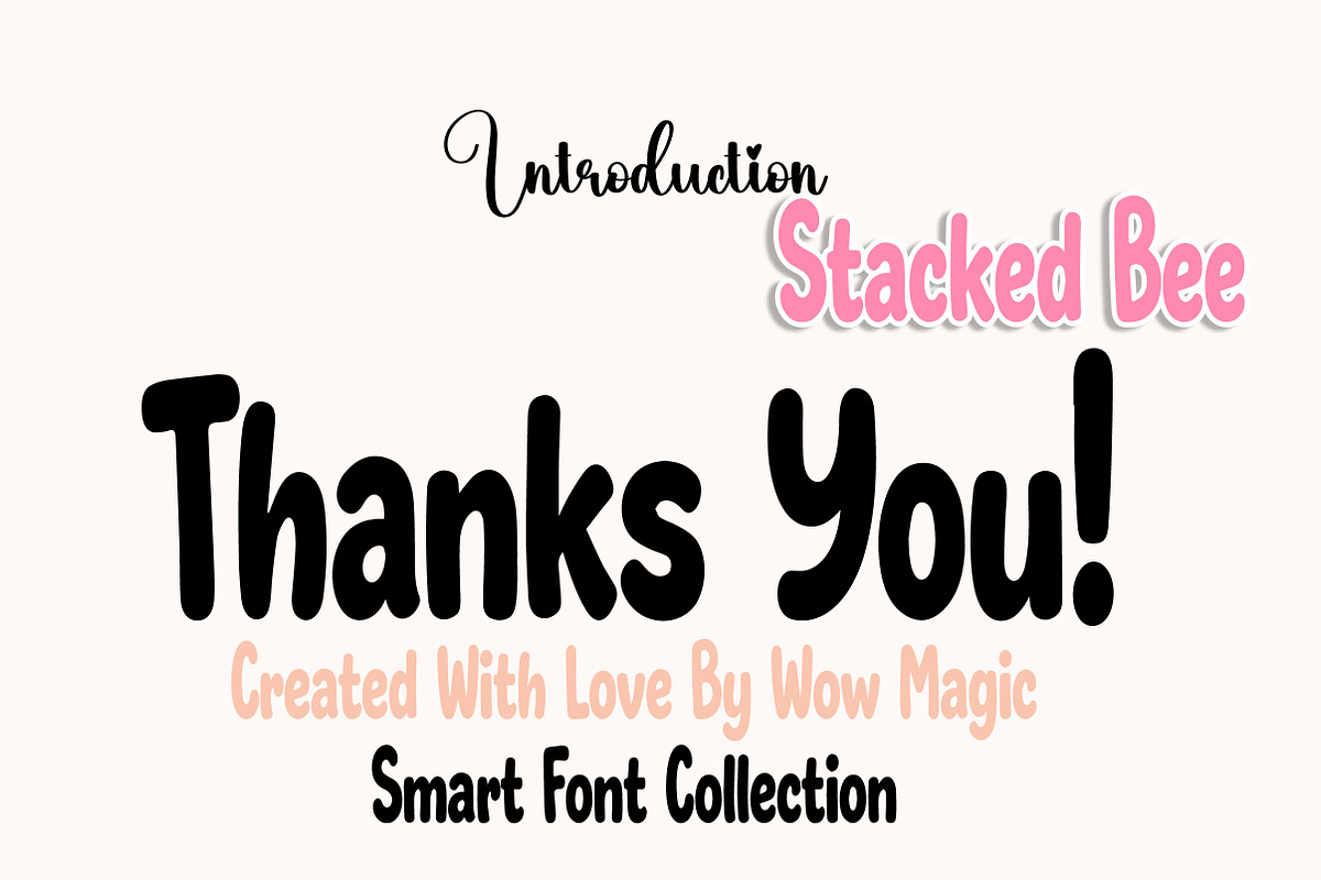 Stacked Bee, a Slab Serif Font by Wow Magic (Photo 3 of 3)