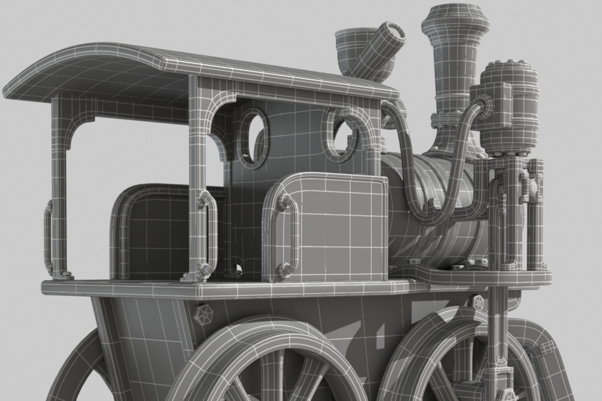 Toy train, a Cars & Vehicle 3D Model by happy brush (Photo 3 of 5)