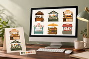 Street Shops Illustrations, an Object Illustration by alexdndz (Thumbnail 2 of 3)