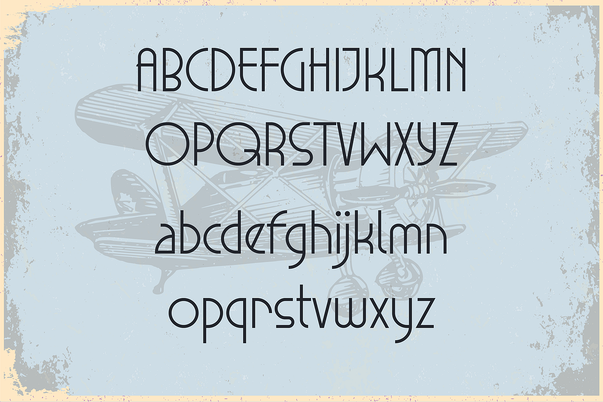 Aeroflow - Vintage Aviation Display, a Sans Serif Font by HipFonts (Photo 3 of 10)