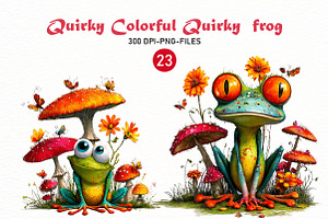 Quirky Colorful Quirky frog Clipart, a Seasonal Illustration by Designworld