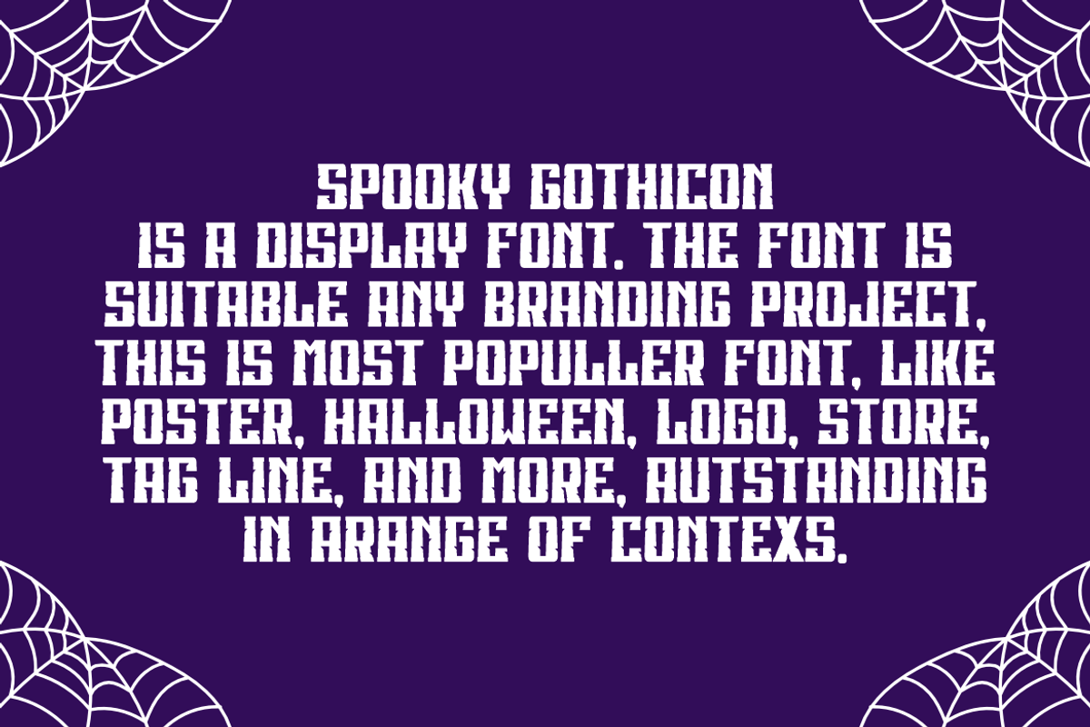 Spooky Gothicon - Halloween Font, a Blackletter Font by QR Design Studio (Photo 3 of 7)