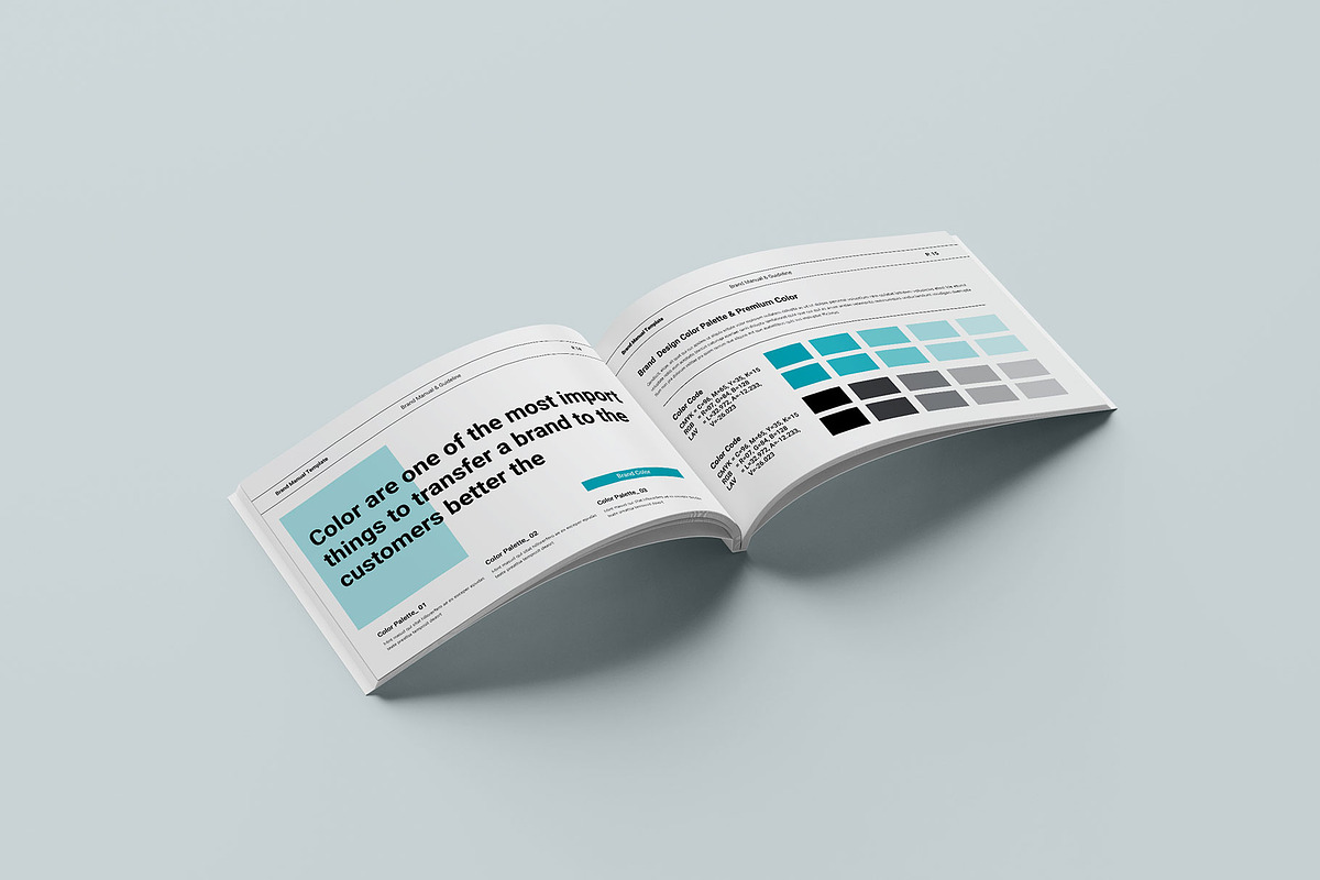 Brand Manual Landscape Template, a Brochure Template by GoldenGrid Studio (Photo 8 of 15)