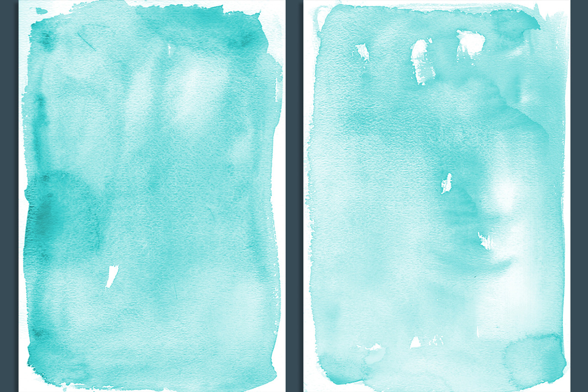 Teal Ombre Watercolor Backgrounds, a Texture Graphic by M. by mprintly (Photo 6 of 6)
