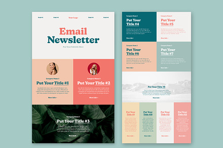 Colorful Email Newsletter Layout, an Email Template by tomsarraipodesign