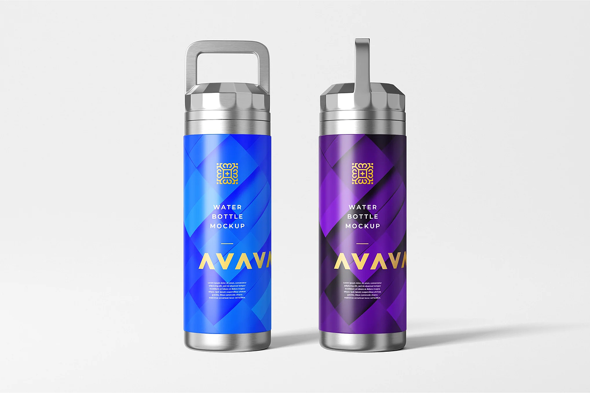 Water Bottle Mockup, a Household Mockup by Xtrahive (Photo 2 of 3)