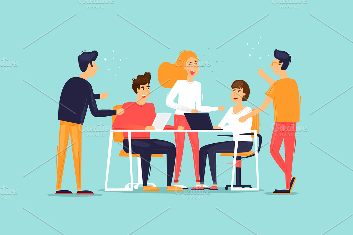 Teamwork, a Person Illustration by Podis (Photo 5 of 5)