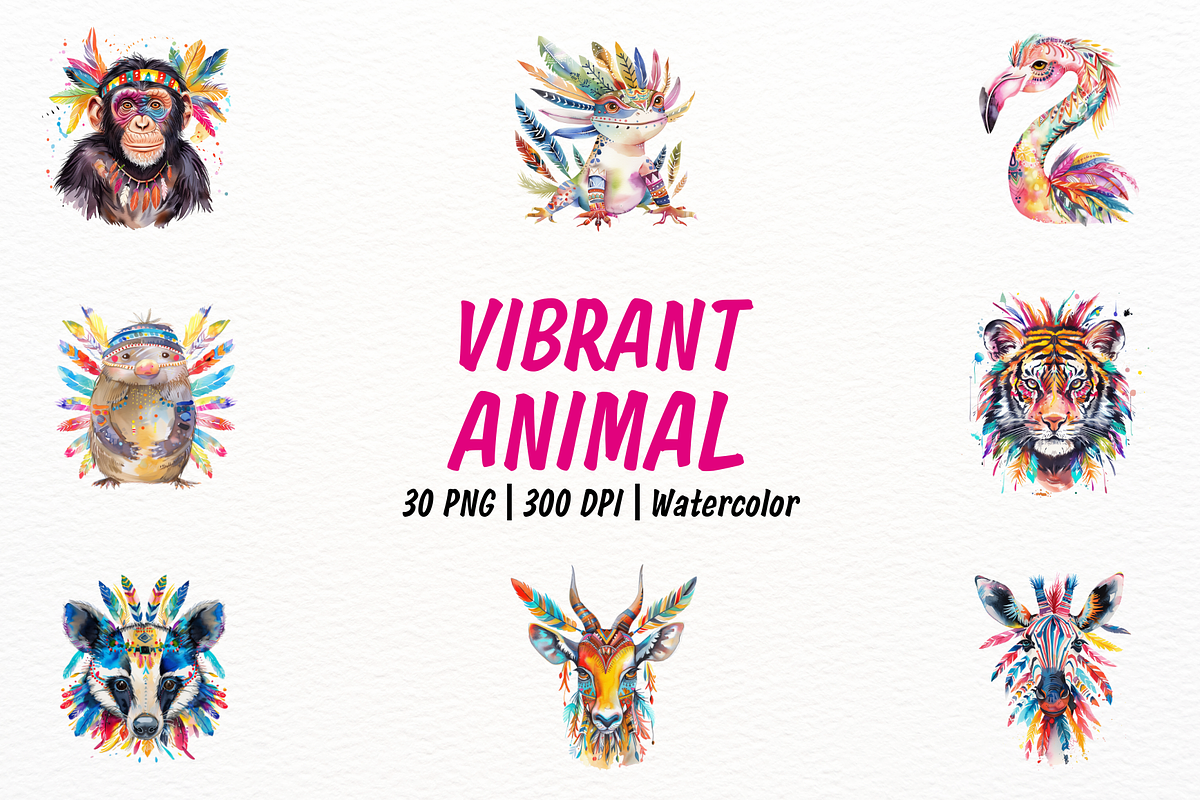 Vibrant Animal with Clipart, an Animal Illustration by New-School-Wave (Photo 1 of 5)