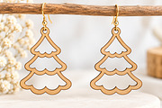 Christmas Tree Earrings Laser Cut, an Object Graphic by Canvas Craft (Thumbnail 3 of 4)