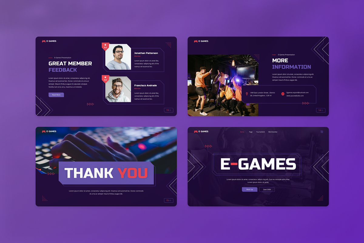 E-Games - Esports Gaming Powerpoint, a Presentation Template by SquidPixey (Photo 3 of 7)