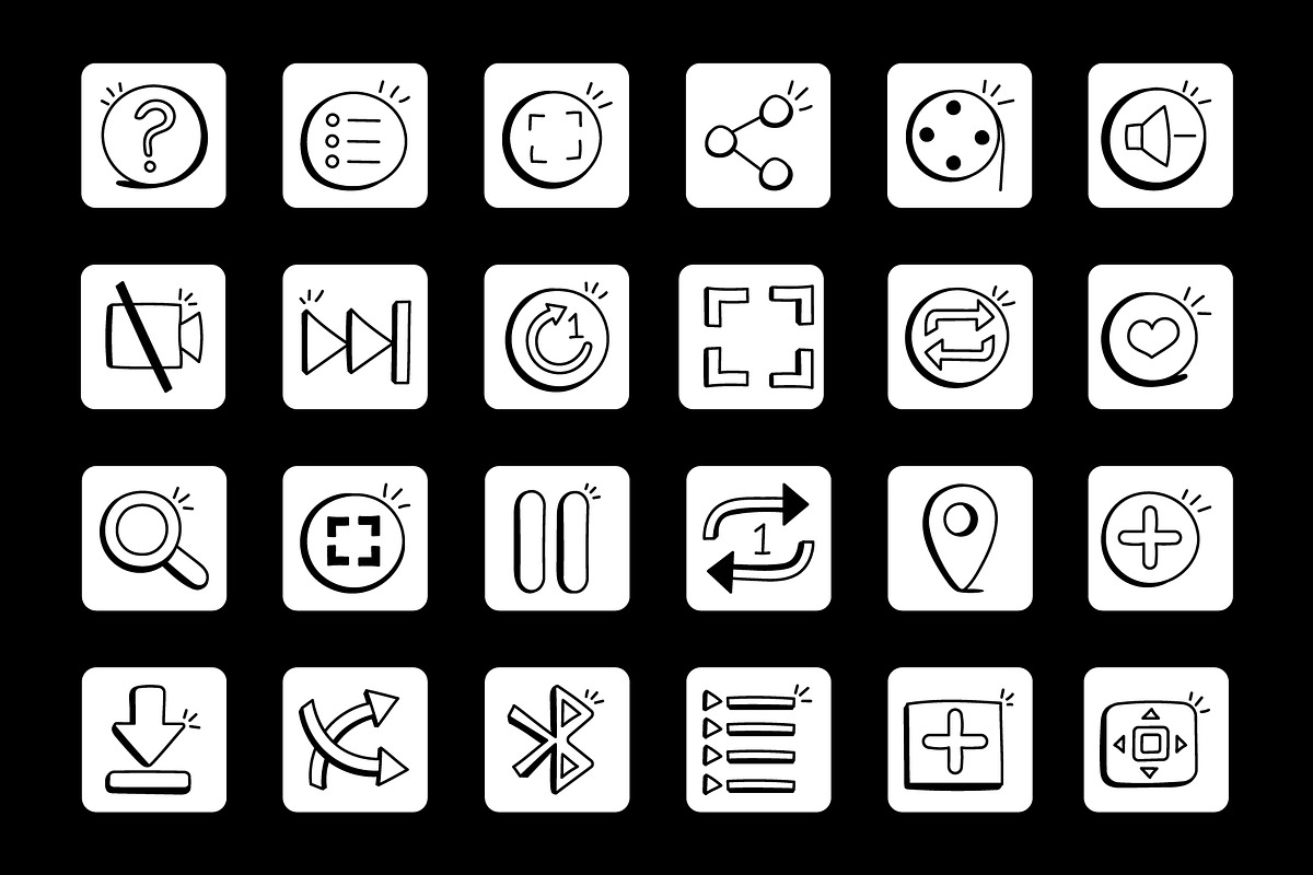 Media Controls Icons, an Outline Icon by Brickclay (Photo 7 of 11)
