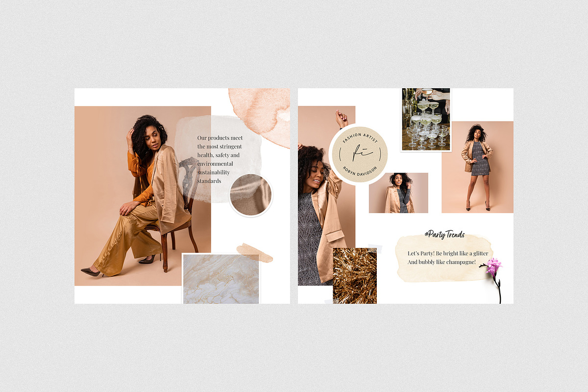 Elegant Instagram Post Templates, a Social Media Template by Design Squad (Photo 2 of 5)