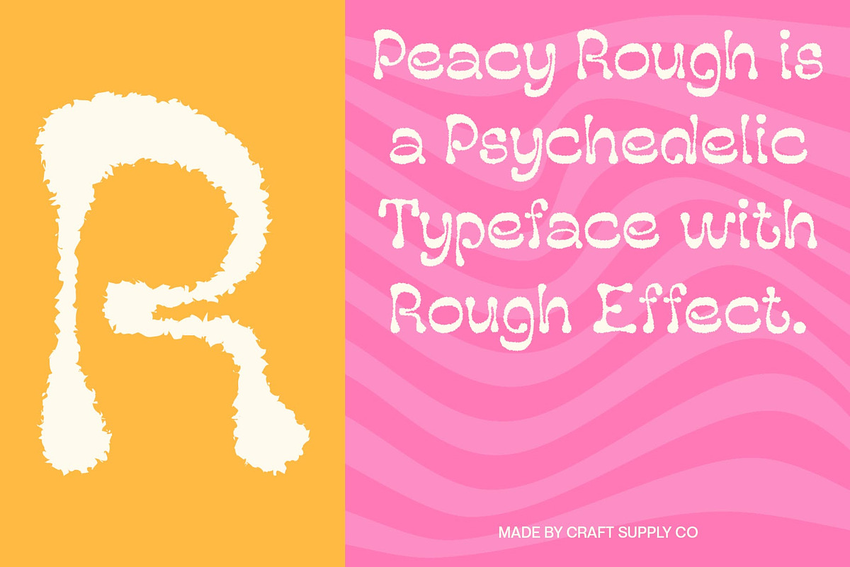 Peacy Rough, a Sans Serif Font by Craft Supply Co. (Photo 5 of 8)