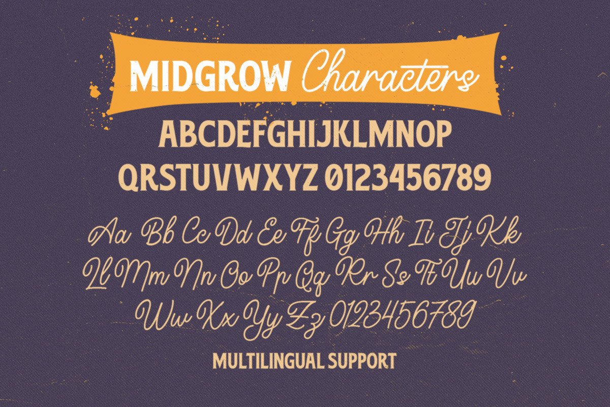 Midgrow Font Duo - Free Illustration, a Font by Letterhend Studio (Photo 5 of 9)