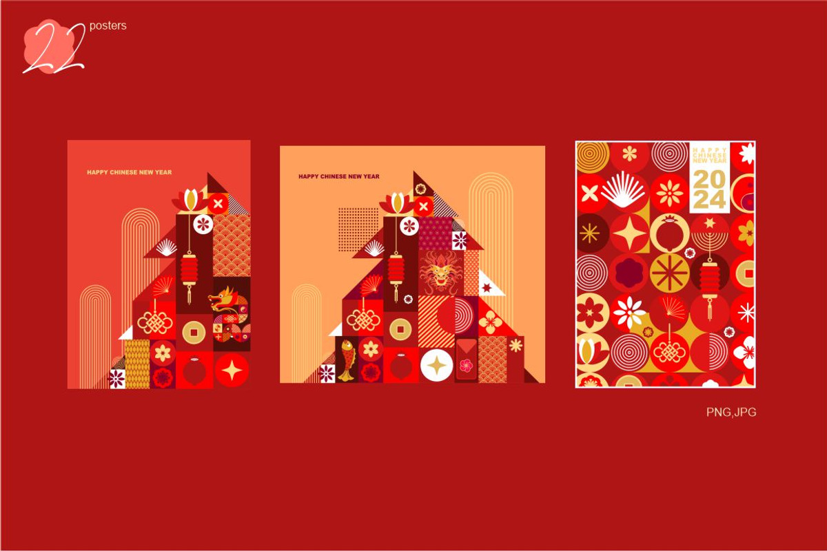 Chinese New Year-set of cliparts, a Seasonal Illustration by Collection by VY (Photo 8 of 15)