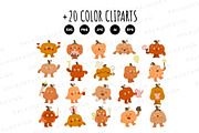 Pumpkin Halloween Clipart Set, a Seasonal Illustration by Palau (Thumbnail 8 of 10)