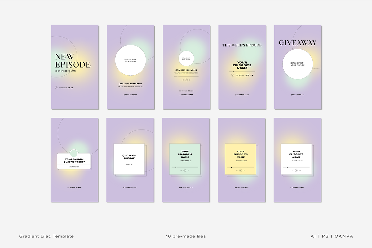 Podcast Instagram Creator Template, a Social Media Template by Cuoco (Photo 12 of 14)
